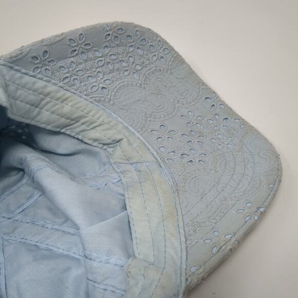 Vince Camuto Tie Back Hat Blue One Size Eyelet Casual Outdoor - Picture 8 of 10